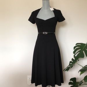 NWT, beautiful Le Chateau black midi dress size XS